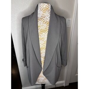 Aritizia Wilfred Chevalier Open Front Shawl Collar Women's Blazer Gray Sz2 NWOT
